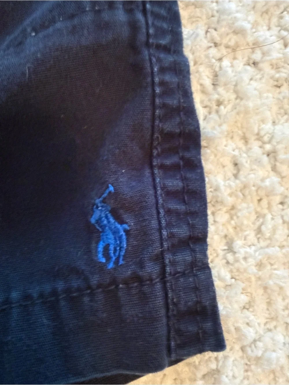 Ralph Lauren White Polo with Navy Shorts Kids Set